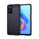 For OPPO A36 / A76 / Realme 9i MOFI Gentleness Brushed Carbon Fiber Soft TPU Case(Blue) - 1