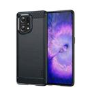 For OPPO Find X5 MOFI Gentleness Brushed Carbon Fiber Soft TPU Case(Blue) - 1