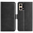 For OPPO Reno7 4G / F21 Pro 4G Dual-side Magnetic Buckle Leather Phone Case(Black) - 1