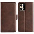 For OPPO Reno7 4G / F21 Pro 4G Dual-side Magnetic Buckle Leather Phone Case(Brown) - 1