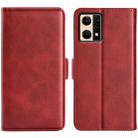 For OPPO Reno7 4G / F21 Pro 4G Dual-side Magnetic Buckle Leather Phone Case(Red) - 1