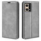 For OPPO Reno7 4G / F21 Pro 4G Retro-skin Magnetic Suction Leather Phone Case(Grey) - 1