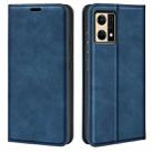 For OPPO Reno7 4G / F21 Pro 4G Retro-skin Magnetic Suction Leather Phone Case(Dark Blue) - 1