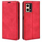 For OPPO Reno7 4G / F21 Pro 4G Retro-skin Magnetic Suction Leather Phone Case(Red) - 1