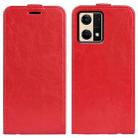 For OPPO Reno7 4G / F21 Pro 4G R64 Texture Vertical Flip Leather Phone Case(Red) - 1