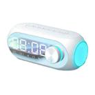 AEC S8 Alarm Clock Bluetooth Speakers with LED Light Support TF / FM(White) - 1