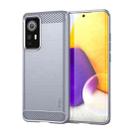 For Xiaomi 12 / 12X MOFI Gentleness Brushed Carbon Fiber Soft TPU Case(Gray) - 1