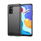 For Xiaomi Redmi Note 11 4G Global / Note 11S 4G MOFI Gentleness Brushed Carbon Fiber TPU Case(Black) - 1