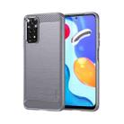 For Xiaomi Redmi Note 11 4G Global / Note 11S 4G MOFI Gentleness Brushed Carbon Fiber TPU Case(Gray) - 1