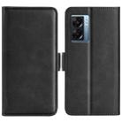 For OPPO A57 5G Dual-side Magnetic Buckle Flip Leather Phone Case(Black) - 1
