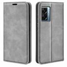 For OPPO A57 5G Retro-skin Magnetic Suction Leather Phone Case(Grey) - 1