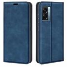 For OPPO A57 5G Retro-skin Magnetic Suction Leather Phone Case(Dark Blue) - 1