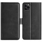 For Blackview A95 Dual-side Magnetic Buckle Leather Phone Case(Black) - 1