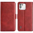 For Blackview A55 Pro Dual-side Magnetic Buckle Leather Phone Case(Red) - 1