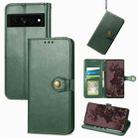 For Google Pixel 7 Pro 5G Retro Solid Color Buckle Leather Phone Case(Green) - 1