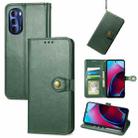 For Motorola Moto G Stylus 2022 5G Retro Solid Color Buckle Leather Phone Case(Green) - 1