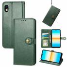 For Sony Xperia Ace III Retro Solid Color Buckle Leather Phone Case(Green) - 1