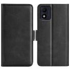 For Alcatel 1B 2022 Dual-side Magnetic Buckle Horizontal Flip Leather Phone Case(Black) - 1