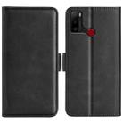 For Ulefone note 10 Dual-side Magnetic Buckle Leather Phone Case(Black) - 1