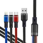 XJ-76 40W 5A 3 in 1 USB to 8 Pin + Type-C + Micro USB Super Flash Charging Cable, Length: 1.18m(Colour) - 1