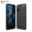 Brushed Texture Carbon Fiber TPU Case for Huawei Honor 20(Black) - 1