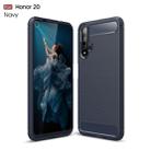 Brushed Texture Carbon Fiber TPU Case for Huawei Honor 20(Navy Blue) - 1