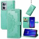 For OnePlus Nord CE 2 5G Mandala Flower Embossed Leather Phone Case(Green) - 1