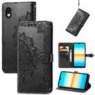 For Sony Xperia Ace III Mandala Flower Embossed Leather Phone Case(Black) - 1