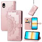 For Sony Xperia Ace III Mandala Flower Embossed Leather Phone Case(Rose Gold) - 1
