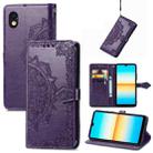 For Sony Xperia Ace III Mandala Flower Embossed Leather Phone Case(Purple) - 1