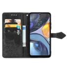 For Motorola Moto G22 Mandala Flower Embossed Leather Phone Case(Black) - 3