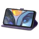 For Motorola Moto G22 Mandala Flower Embossed Leather Phone Case(Purple) - 4