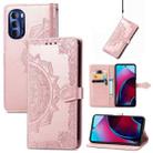 For Motorola Moto G Stylus 5G 2022 Mandala Flower Embossed Leather Phone Case(Rose Gold) - 1