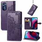 For Motorola Moto G Stylus 5G 2022 Mandala Flower Embossed Leather Phone Case(Purple) - 1