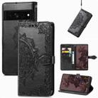 For Google Pixel 7 Pro Mandala Flower Embossed Leather Phone Case(Black) - 1