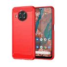 For Nokia X100 MOFI Gentleness Series Brushed Texture Carbon Fiber TPU Phone Case(Red) - 1