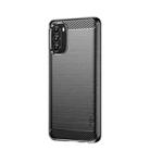 For Motorola Moto G 5G 2022 MOFI Gentleness Series Brushed Texture Carbon Fiber TPU Phone Case(Black) - 1