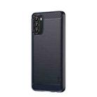 For Motorola Moto G 5G 2022 MOFI Gentleness Series Brushed Texture Carbon Fiber TPU Phone Case(Blue) - 1