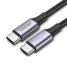 ENKAY 60W USB-C / Type-C to Type-C PD/QC 3A Fast Charging Nylon Braided Cable, Length:1m - 1