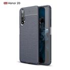 Litchi Texture TPU Shockproof Case for Huawei Honor 20(Navy Blue) - 1