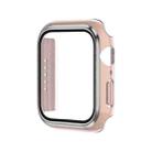 Electroplating Two-color PC+Tempered Film Watch Case For Apple Watch Series 3/2/1 38mm(Pink+Silver) - 1