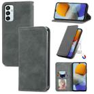 For Samsung Galaxy M23 Retro Skin Feel Magnetic Leather Phone Case(Grey) - 1