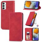 For Samsung Galaxy M23 Retro Skin Feel Magnetic Leather Phone Case(Red) - 1