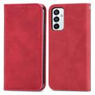 For Samsung Galaxy M23 Retro Skin Feel Magnetic Leather Phone Case(Red) - 2