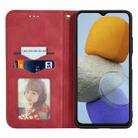 For Samsung Galaxy M23 Retro Skin Feel Magnetic Leather Phone Case(Red) - 3