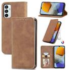 For Samsung Galaxy M23 Retro Skin Feel Magnetic Leather Phone Case(Brown) - 1