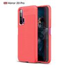 Litchi Texture TPU Shockproof Case for Huawei Honor 20 Pro(Red) - 1