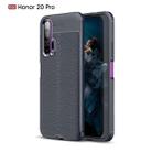 Litchi Texture TPU Shockproof Case for Huawei Honor 20 Pro(Navy Blue) - 1