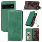 For Google Pixel 7 Pro 5G Retro Skin Feel Magnetic Leather Phone Case(Green) - 1