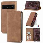 For Google Pixel 7 Pro 5G Retro Skin Feel Magnetic Leather Phone Case(Brown) - 1